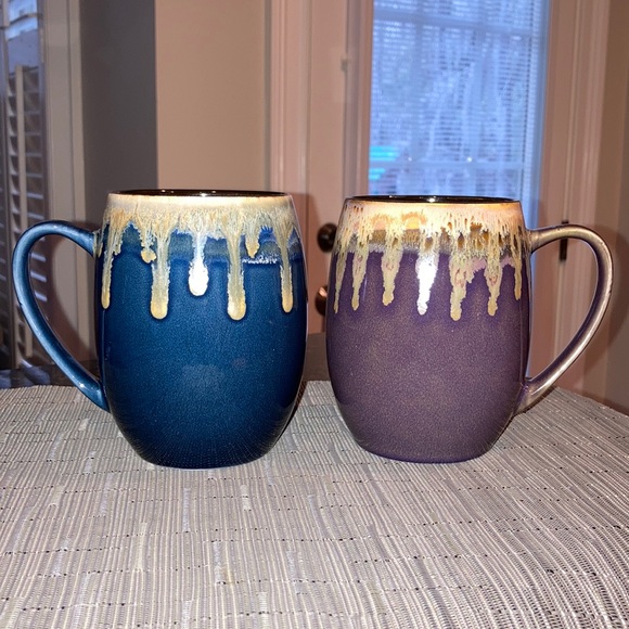 Fisher Stoneware Drip Glaze Mugs (Set of 2) - Picture 1 of 2